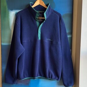 L.L. Bean Navy Adults' Bean's Classic Fleece Pullover in color night